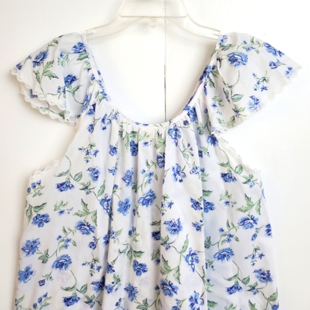 Ship'n Shore Vtg Sleeveless Ruffle Traditional Nightgown & Robe Set Sz Sm - Picture 6 of 16